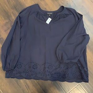 NWT Lane Bryant Blouse with bottom detail